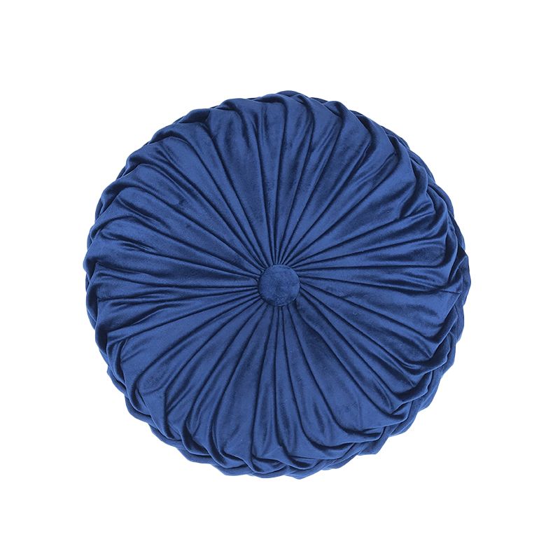 跨境专供欧式圆形纯色手工褶皱车轮垫南瓜枕3腰枕地板坐垫详情图12