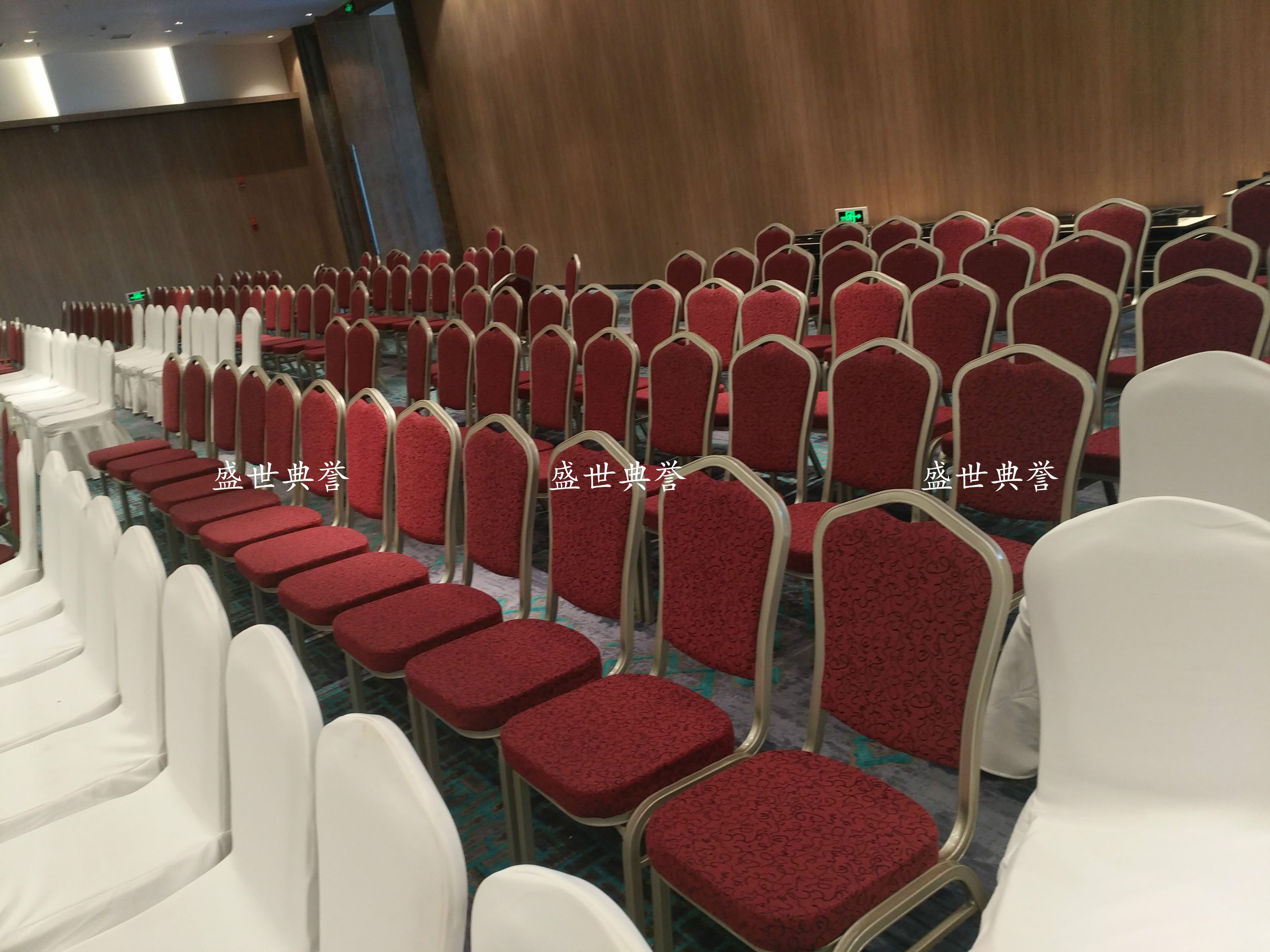 杭州国际五星级酒店宴会厅餐桌椅 会议中心婚礼会议铝合金椅子详情图4