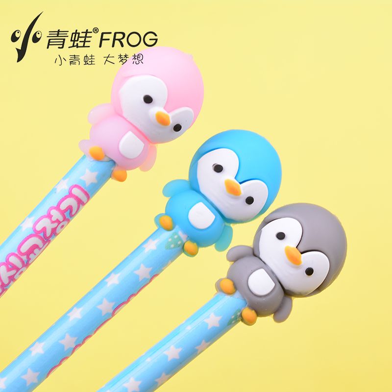 Little Frog cartoon penguin pencil Cover Pencil cap cover extends pencil life 3052 thumbnail
