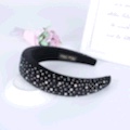 Cross-Border Europe And The United States Foreign Trade Headband Hot Diamond Velvet Wrap Cloth Headband With Diamond Canary Water Diamond Sponge Headband Specification drawing