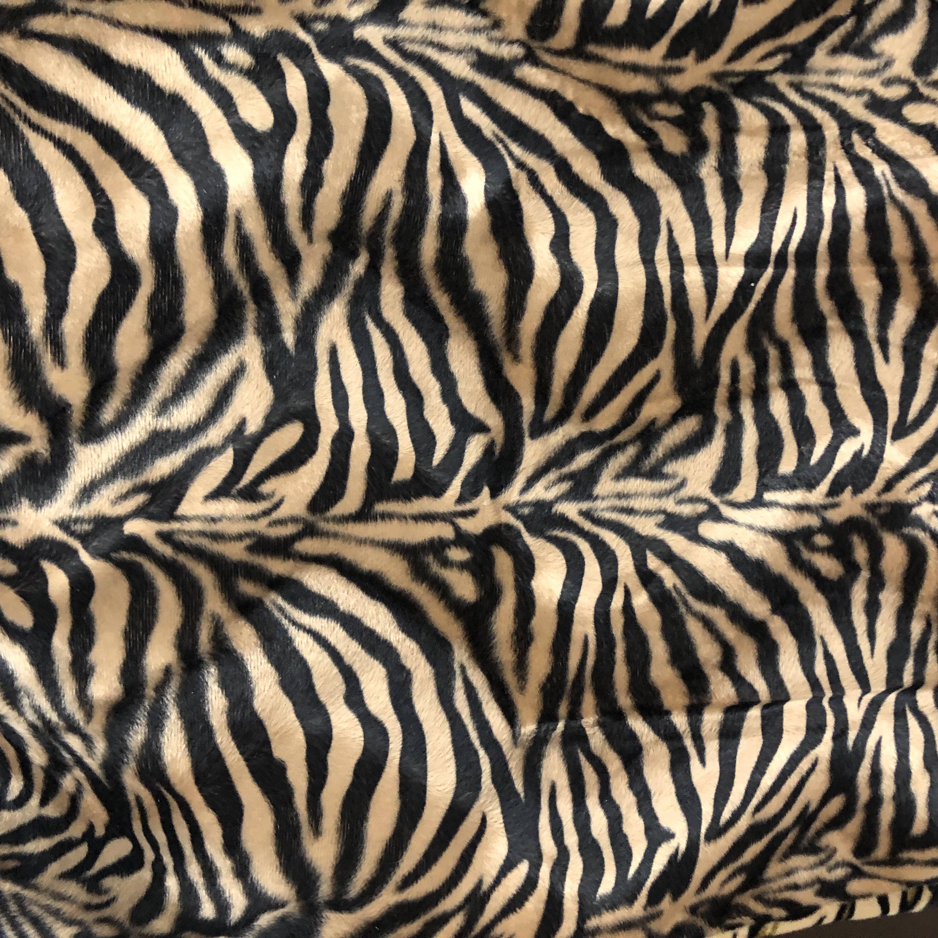 Factory direct sales of thickened brushed zebra striped short plush fabric for the current season's new products details Picture