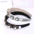Cross-Border Europe And The United States Set Diamond Headband Baroque Court Style Full Of Diamond Ins Pearl Crystal Flower Headband Hairpin undefined