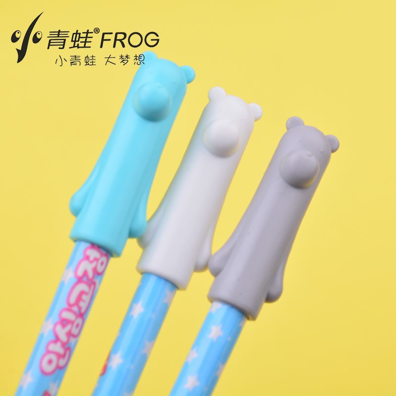 Little Frog Eraser Pencil Cover Cartoon pencil cap cover extends pencil life 3057 thumbnail