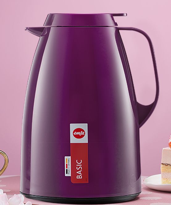 德国原装进口EMSA贝格保温暖瓶环保玻璃内胆1.5L紫色