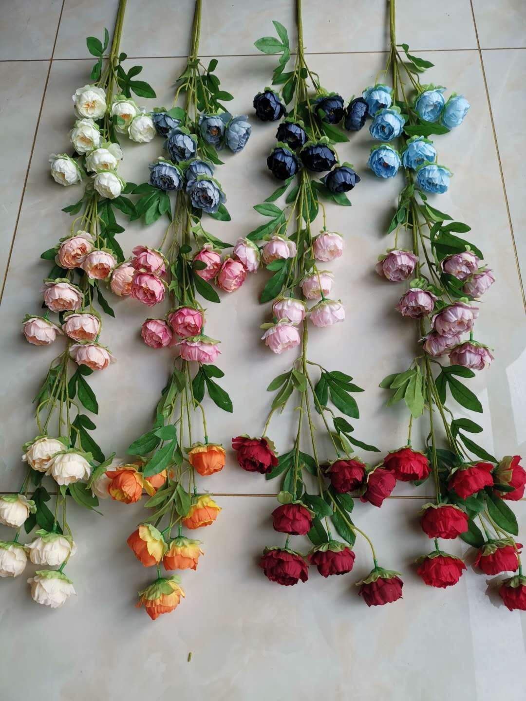 Seven peonies