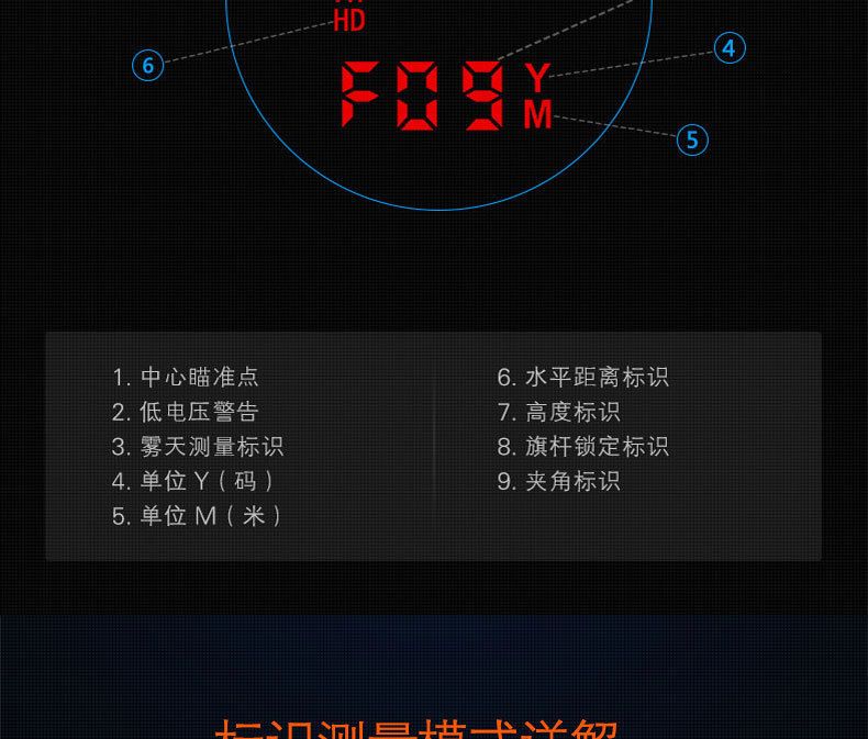 新款激光夜视测距仪望远镜 户外800米测高测角测速一体机批发 detail image 6