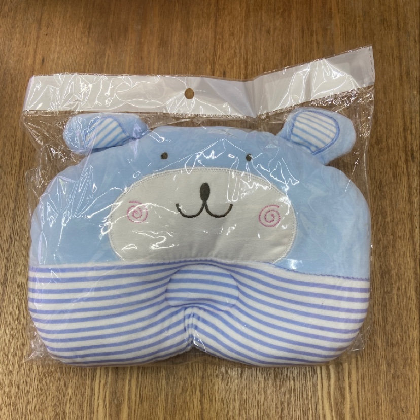 Pillow-shaped pillow, crystal fleece horizontal striped double-eared bear style details Picture