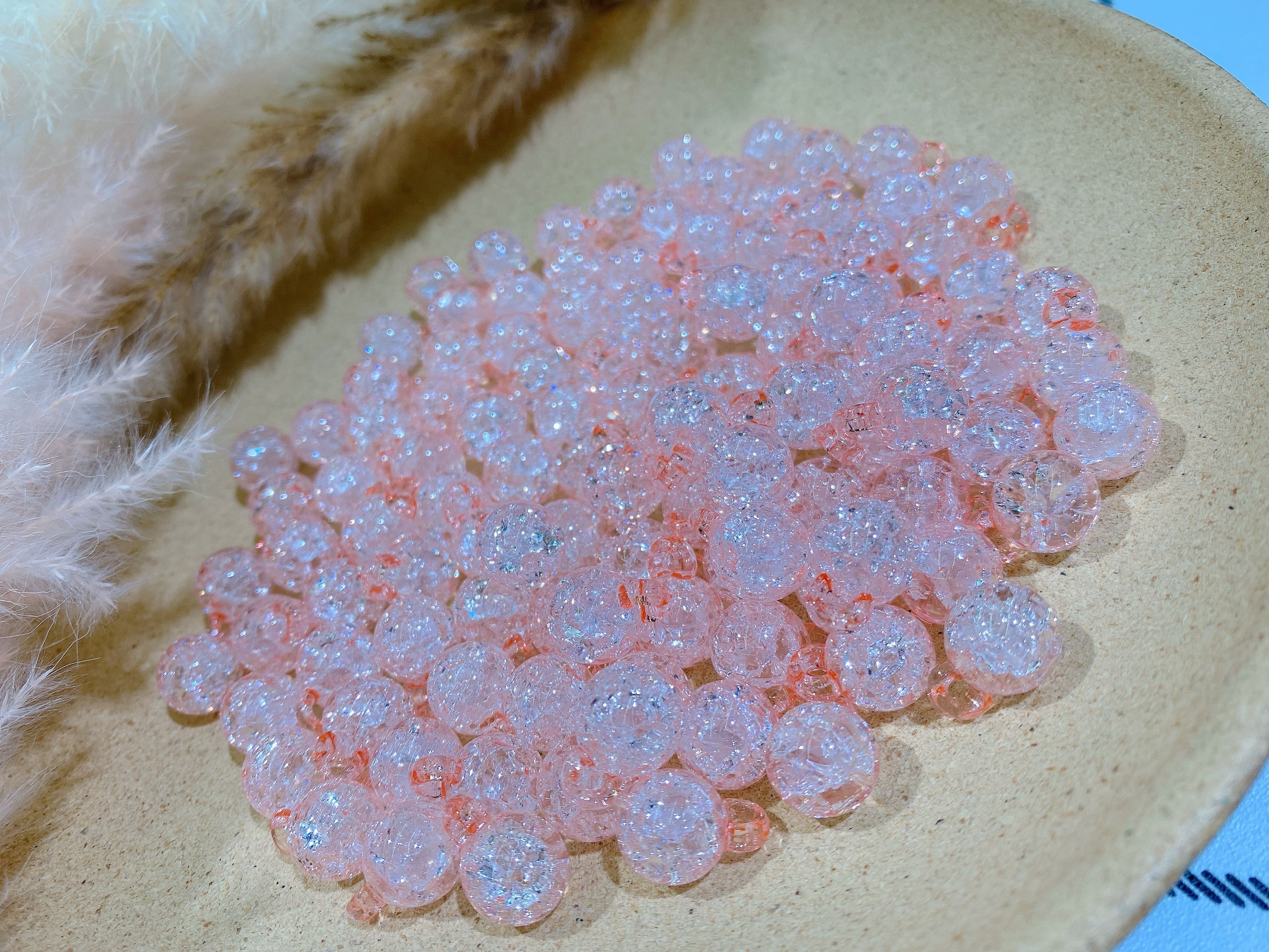 Acrylic perforated small round ball floral headband accessory details Picture