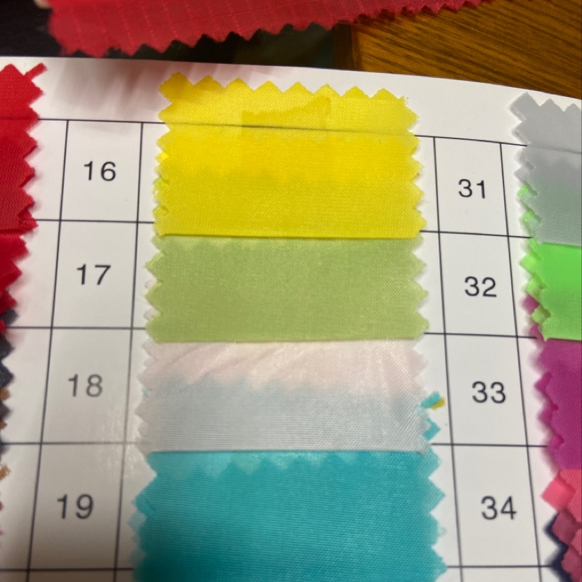 Light Green 190T Polyester Taff Fabric Classic Durable Decorative Arts And Crafts Headwear Clothing Fabric Multi-Color Optional