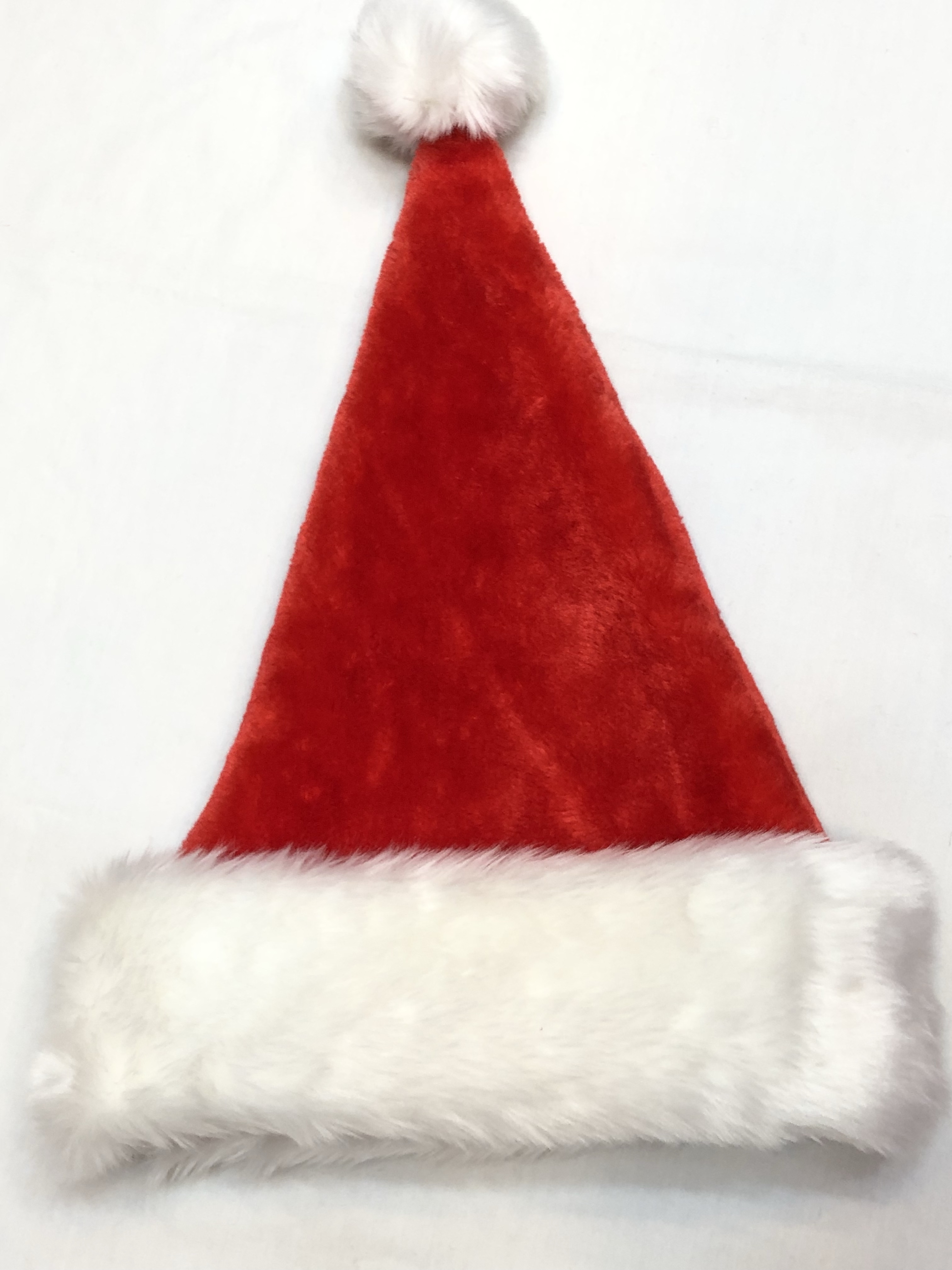 Luxurious plush Christmas hat, warm and thick, garry-lined Christmas hat details Picture