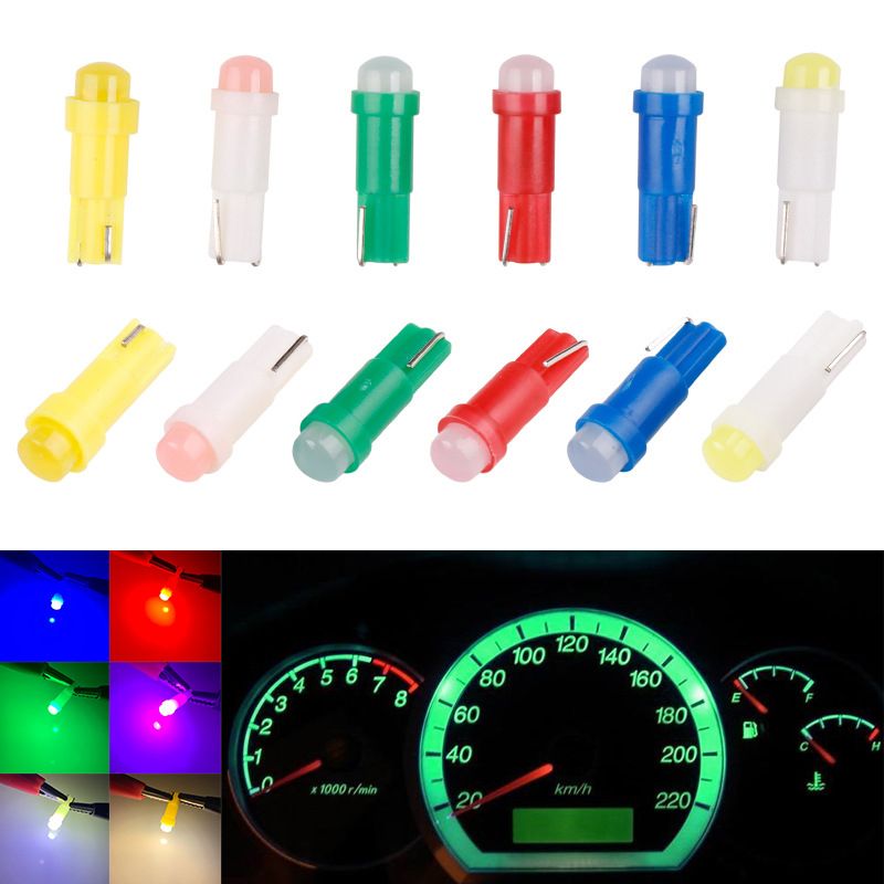 Automobile bulb T5, automobile led instrument light, cosmetic light T5, 1SMD 3D diffused light COB indicator light pic 2