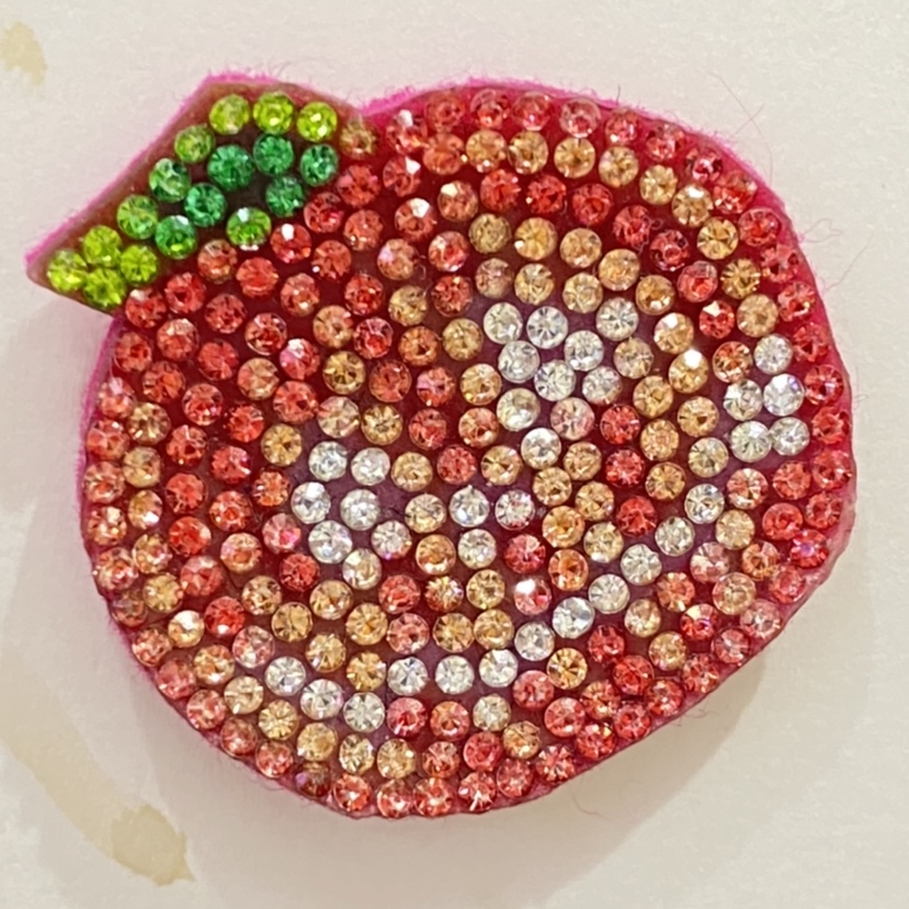 Cute Girl Heart Tomato Rhinestone Decorative Clothing Accessories