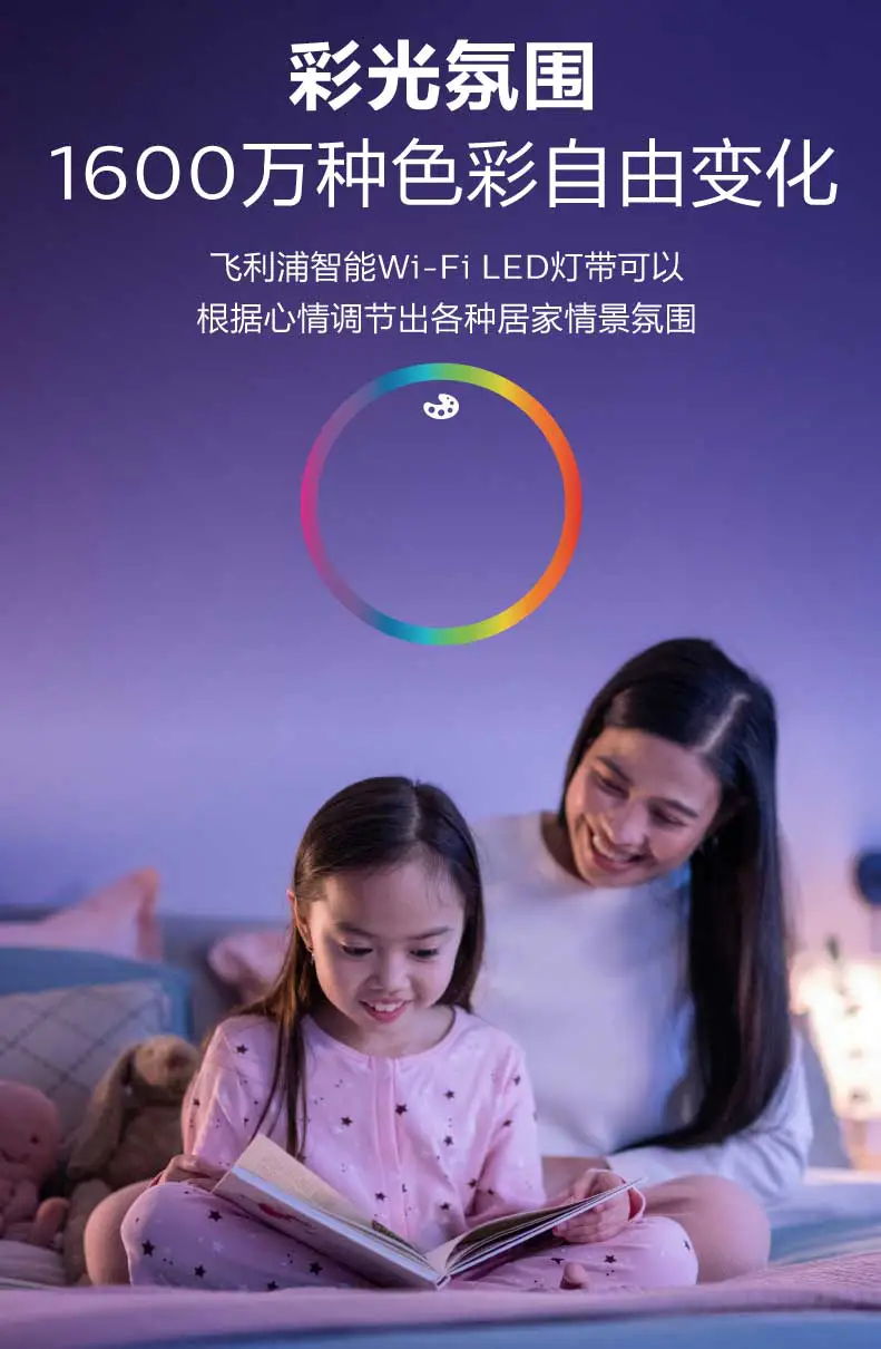 Philips Smart WiFi LED light strip, voice WiFi control for dimming and color adjustment, new for bedroom, living room and home ceiling undefined