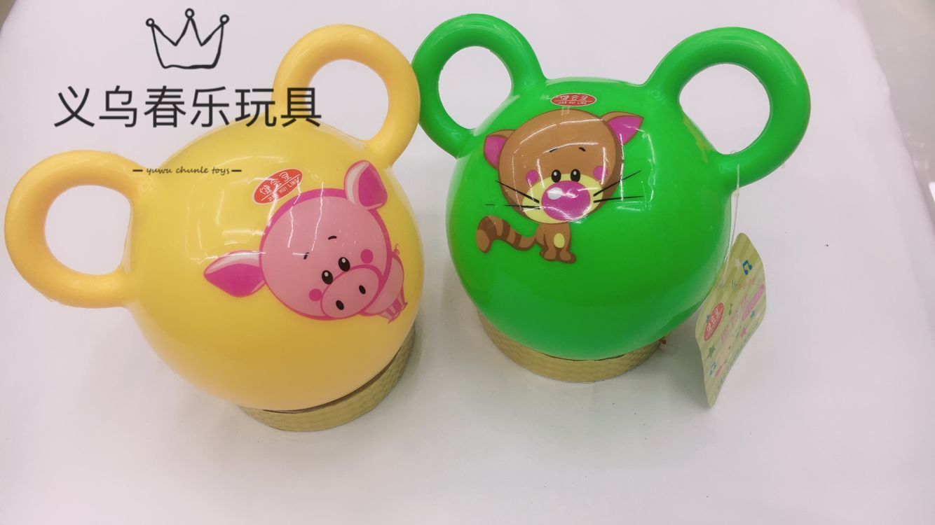 铃铛单双耳球pvc充气玩具球儿童沙滩玩具幼儿园宝宝训练手柄皮球详情11