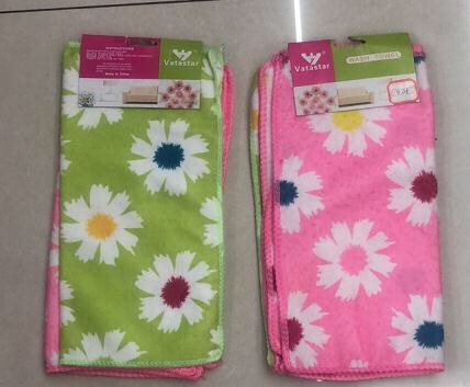 Microfiber printed square towel