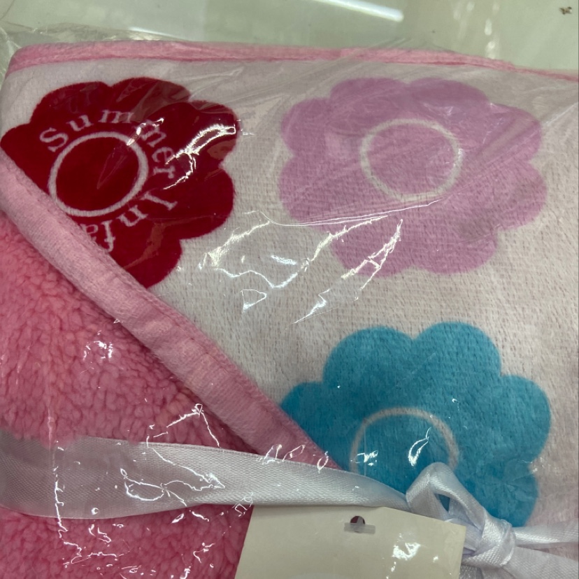 Cape Blanket Coral Velvet Print details Picture