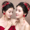 Bridal Tiara Red Border Clip details Picture
