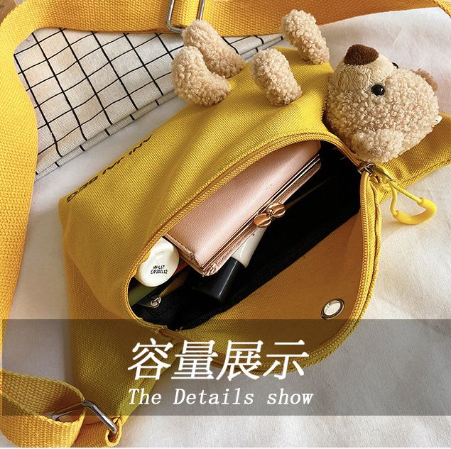 Mini bolsa pequeña bolsa de peluche mujer dibujos animados lindo oso de peluche 2020 nuevo estudiante diagonal span de un hombro oso cintura bolsa de alta calidad en stock detail image 9