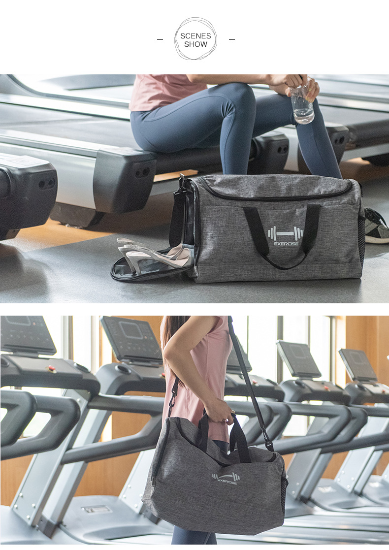 户外旅行袋手提大容量折叠包多功能收纳健身包干湿分离瑜伽包详情图10