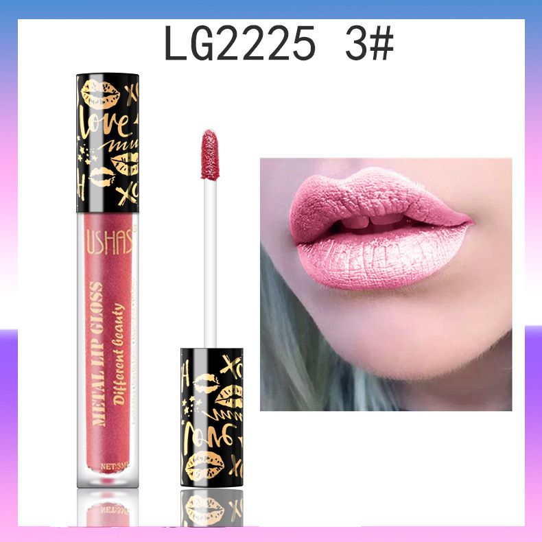 【 24-piece Set 】LG2225 Metal pearlescent polarized Fine Gloss matte surface Waterproof Moisturizing long-lasting Lip gloss Lip gloss pic 5