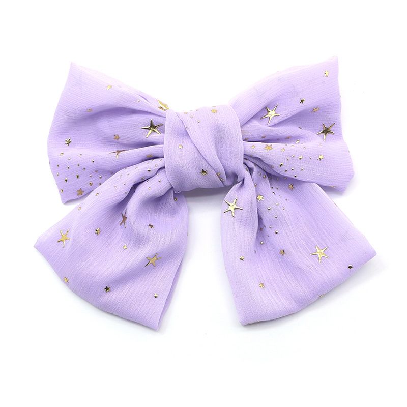New Japanese and Korean style Little Star fashion ins style bow hair clip, cute and girlish bow spring clip detail image 3