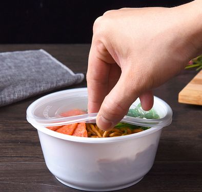 一次性PP注塑环保碗500ml加PP碗盖
