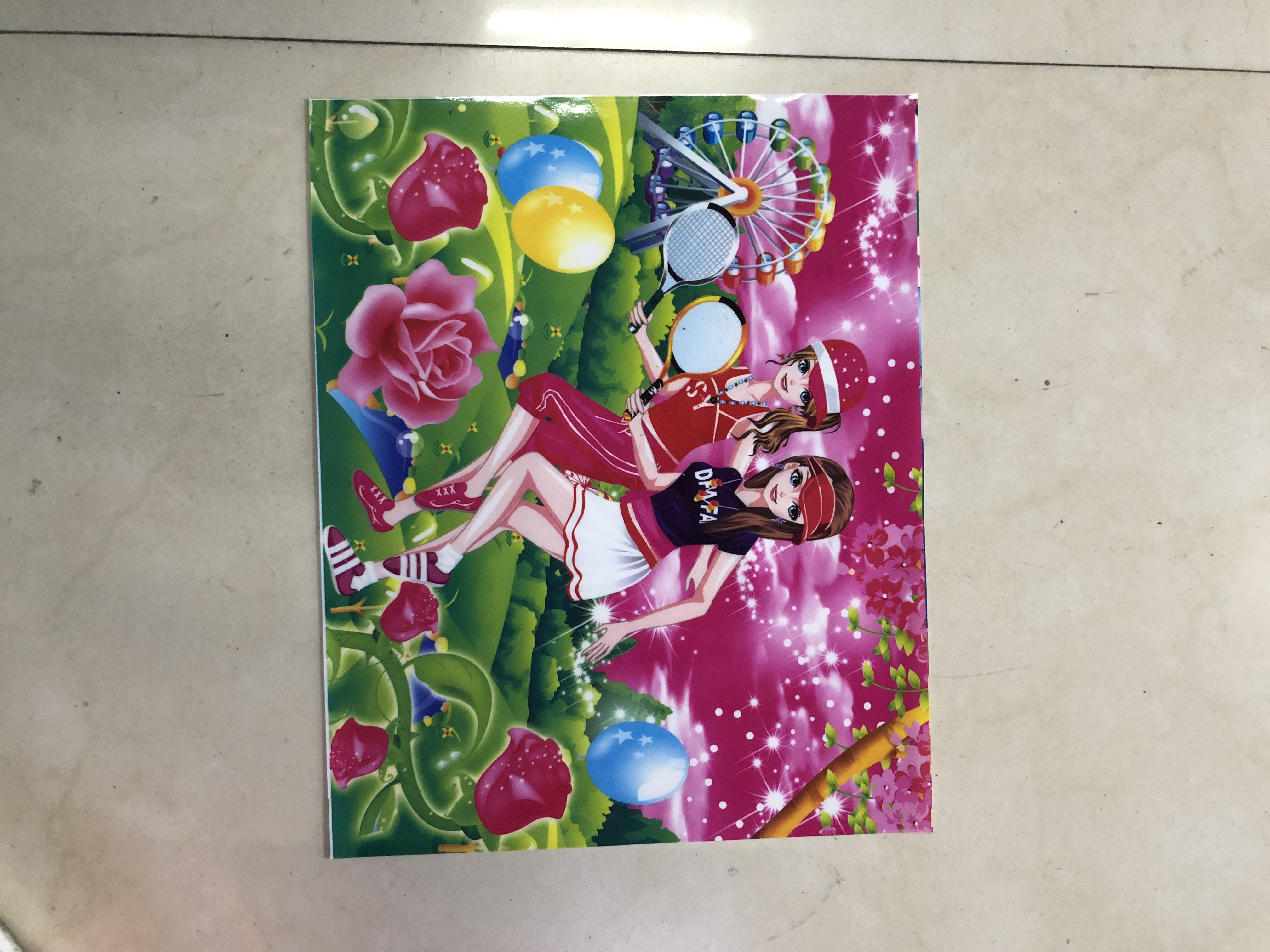 PVC塑料画片卡通美少女详情图8