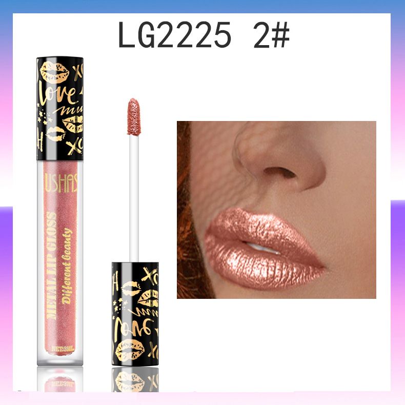 【 24-piece Set 】LG2225 Metal pearlescent polarized Fine Gloss matte surface Waterproof Moisturizing long-lasting Lip gloss Lip gloss pic 4