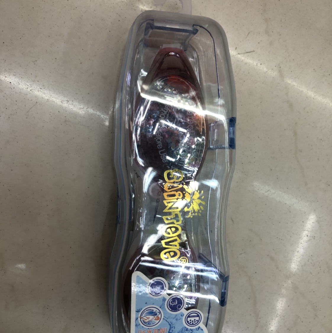 Electroplated swimming goggles