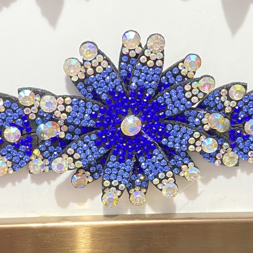 Lake Blue Delicate Elegant Fashion Flower Rhinestone Accessories