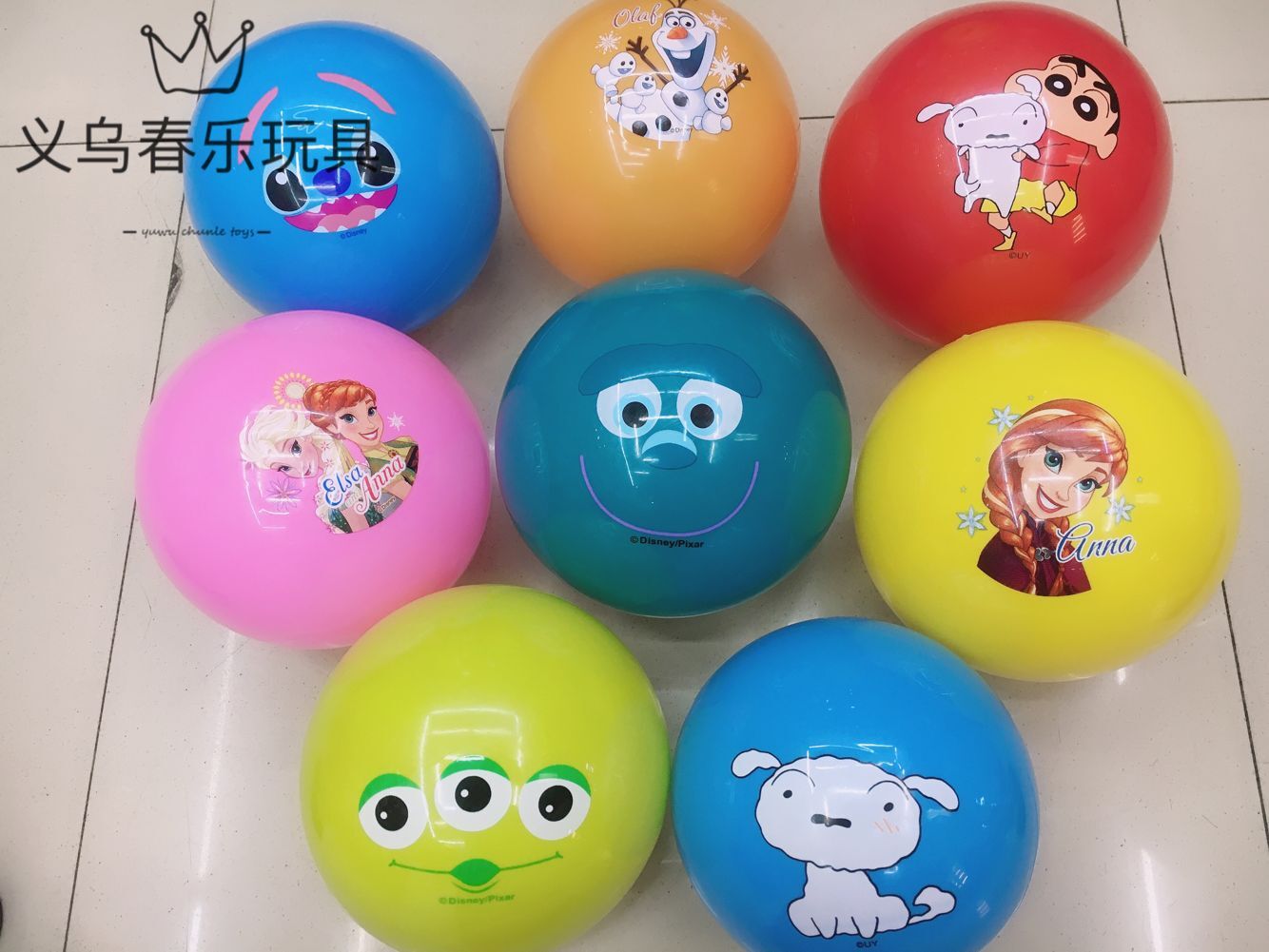 地摊批发加厚充气拍拍球幼儿园儿童皮球宝宝卡通玩具16厘米卡通球详情13