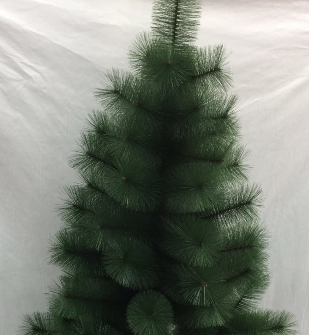 150CM普通松针pet+铁丝材质 圣诞树圣诞节日用品 深绿铁脚工艺品图