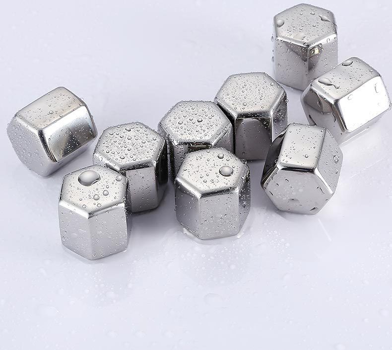 Stainless steel hexagonal ice cubes, 304 material, bar and hotel supplies, cocktail supplies detail image 6
