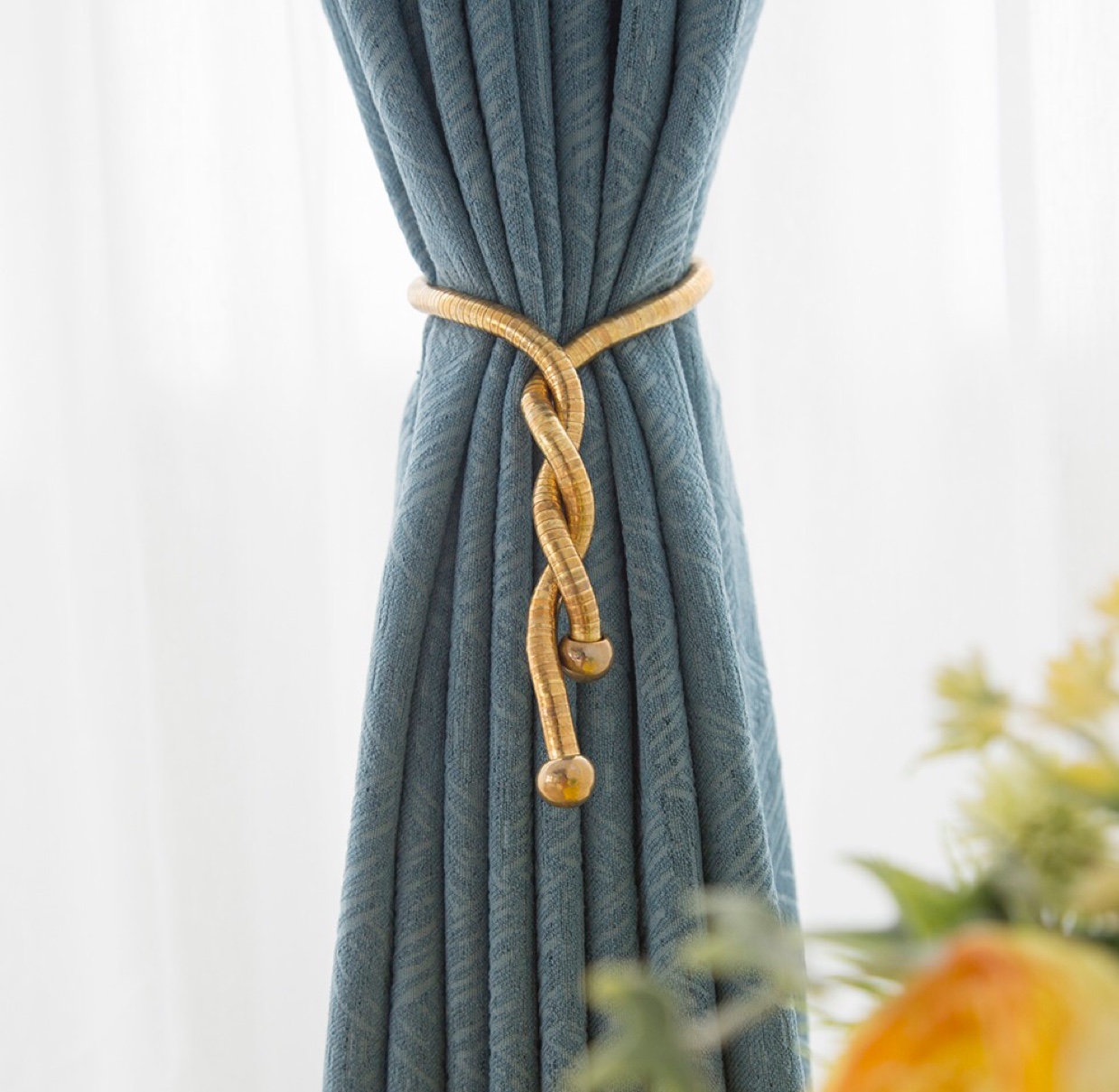 A friend's window decoration metal curtain buckle a pair of curtain tying, creative decoration, tie rope, cord, curtain tying, modern simplicity thumbnail