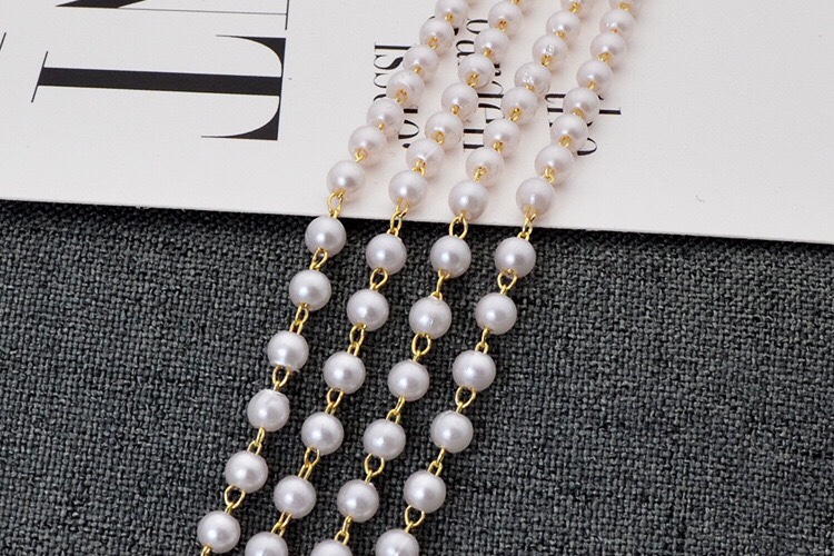 4, 5, 6, 8 imitation pearl handmade chain DIY handmade jewelry necklace bracelet bead accessories wholesale thumbnail
