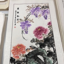 F紫藤牡丹（裱绫120/60）