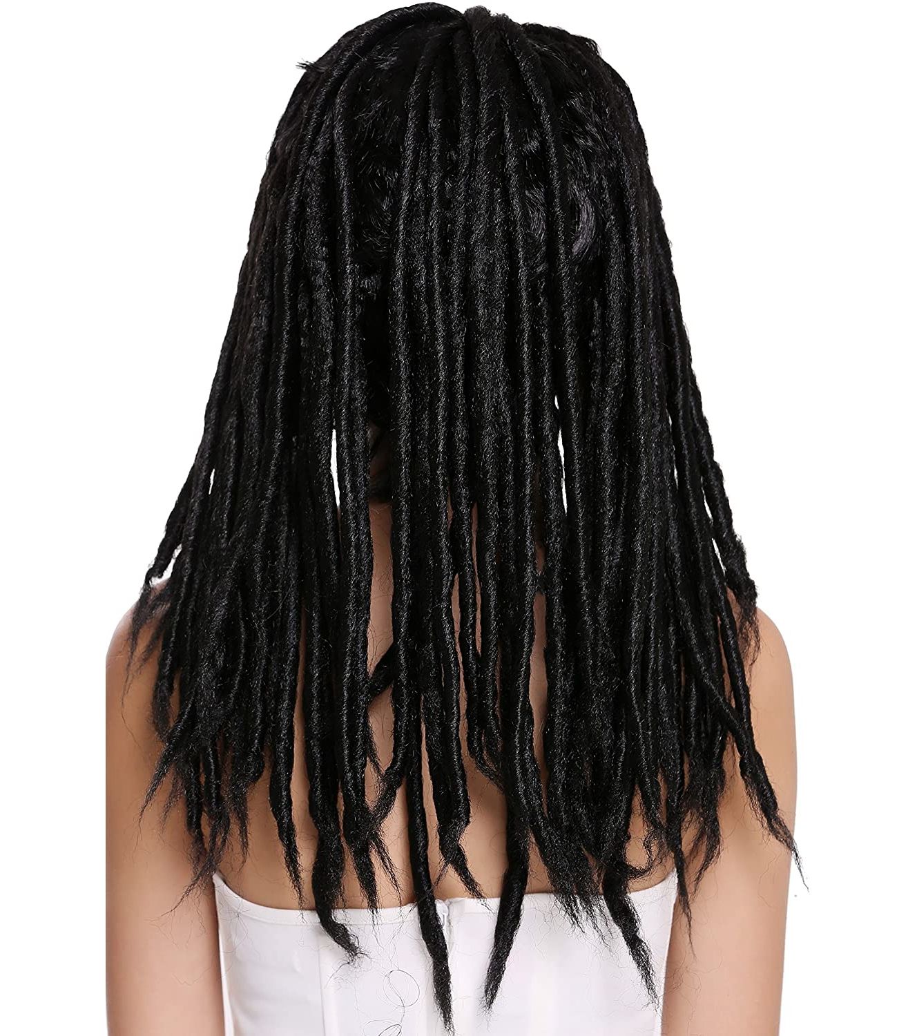A black man's dirty braid wig detail image 1