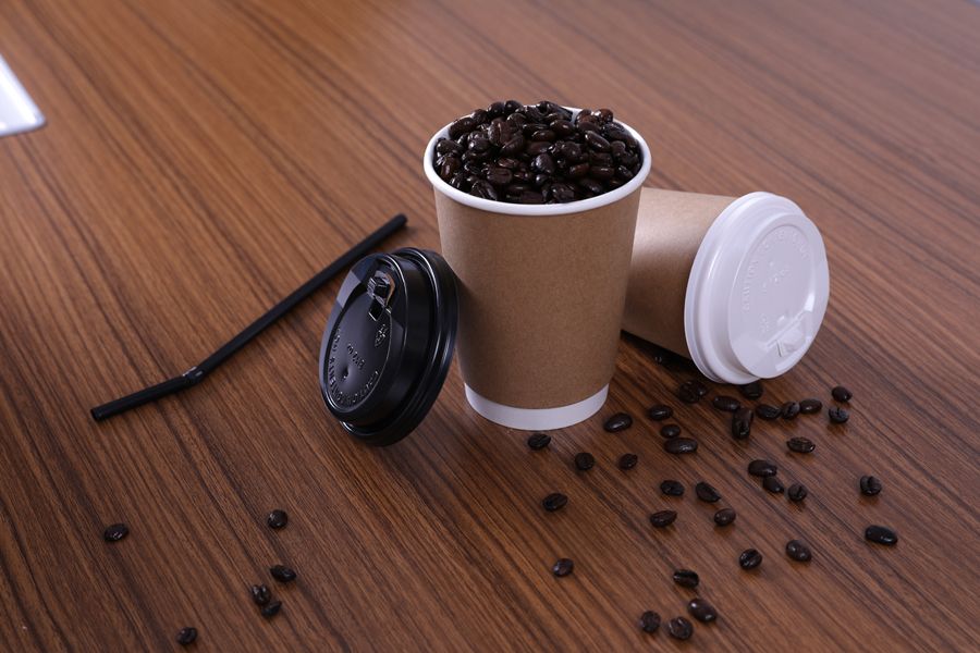 一次性纸杯盖子90口径塑料黑白开关奶茶咖啡杯盖详情图6