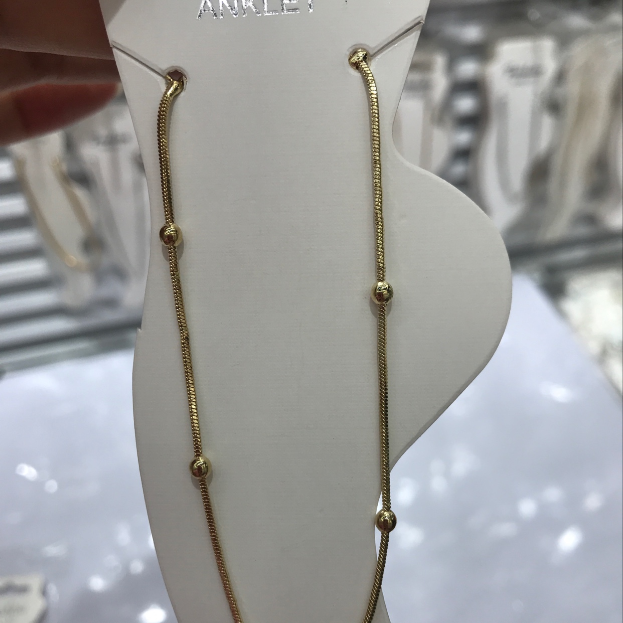 单条圆珠蛇链脚链产品图