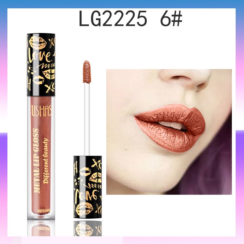 【 24-piece Set 】LG2225 Metal pearlescent polarized Fine Gloss matte surface Waterproof Moisturizing long-lasting Lip gloss Lip gloss pic 8