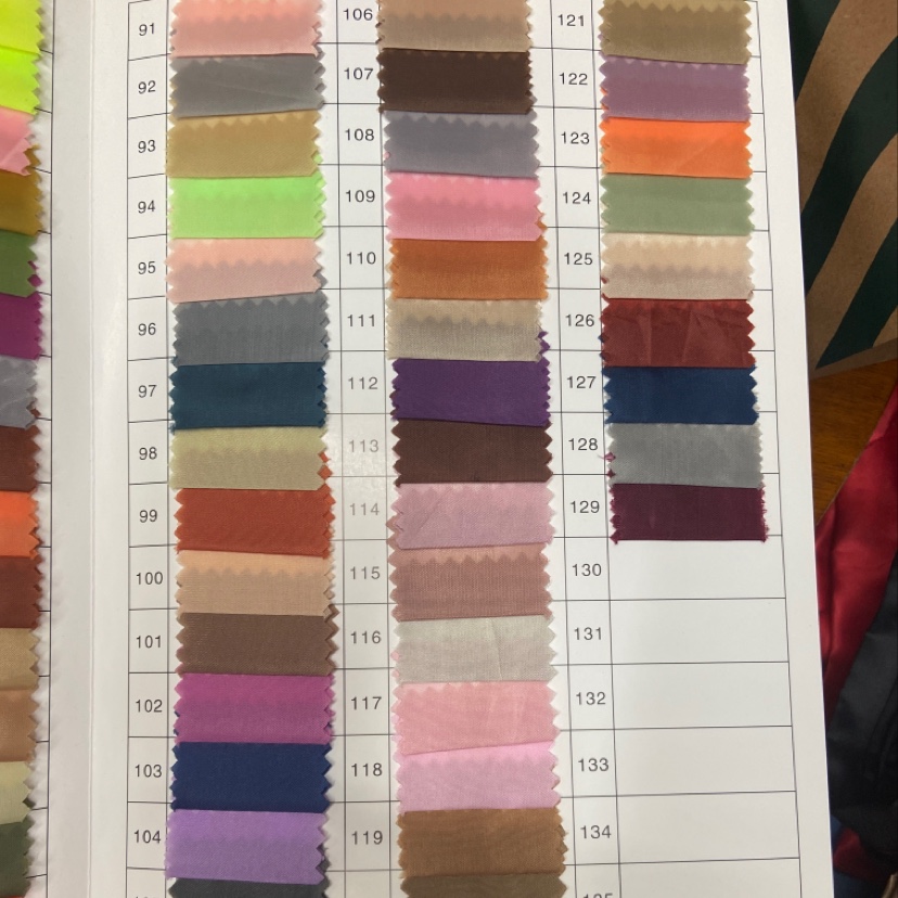 Light Green 190T Polyester Taff Fabric Classic Durable Decorative Arts And Crafts Headwear Clothing Fabric Multi-Color Optional Application Scenario