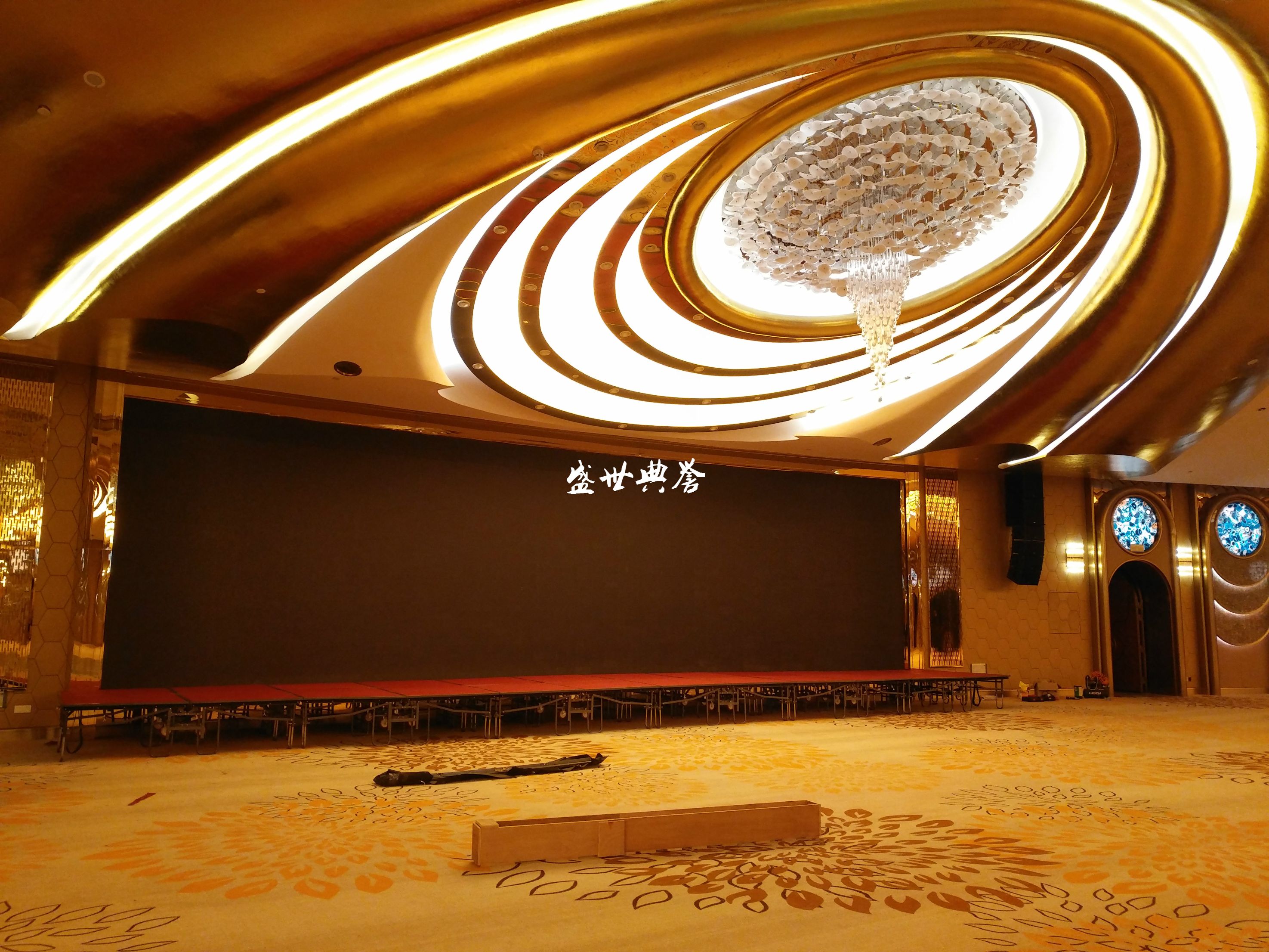北京五星级酒店宴会厅婚礼活动舞台定做 国际会议中心演讲舞台详情图15