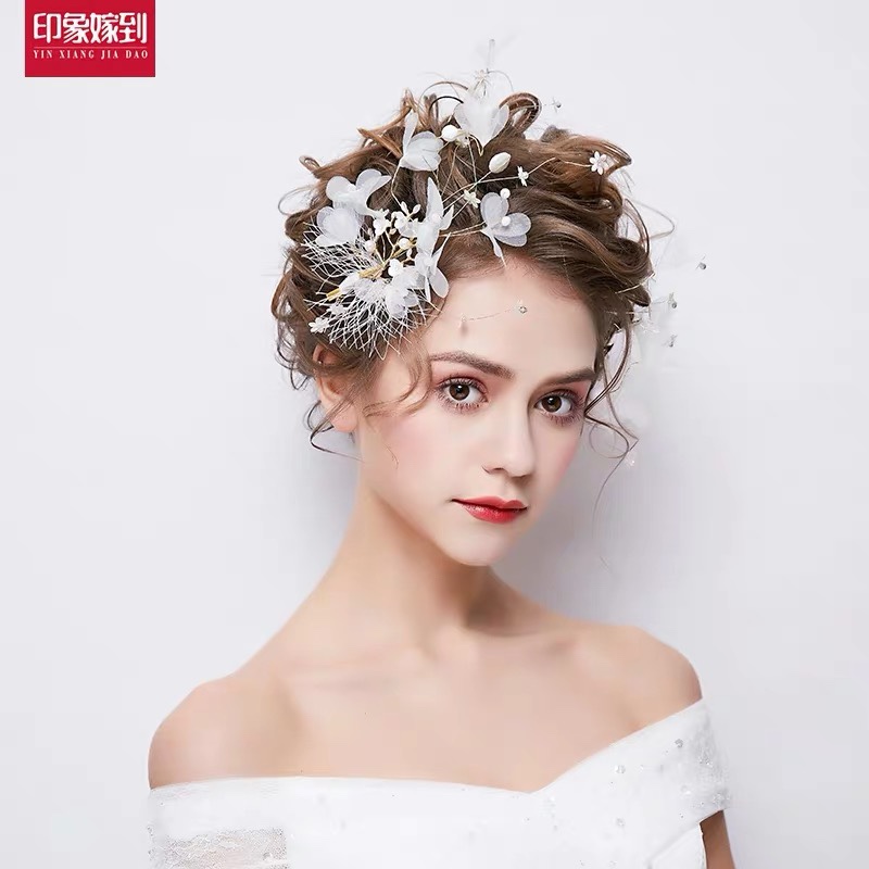 Bridal Tiara Gauze Clip
