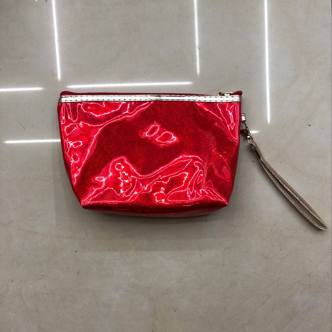 幻彩镭射散粉化妆包收纳包零钱包