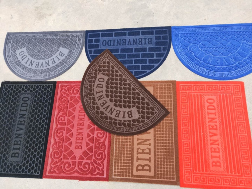 Polyester Pvc Bottom Doormat