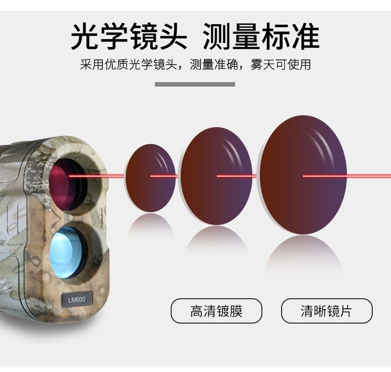 ZIYOUHU 600-meter multi-functional 6x high-definition laser rangefinder for height, distance, speed and Angle measurement, outdoor engineering detail image 3