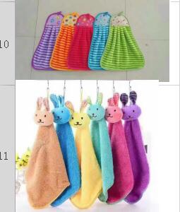 Coral fleece animal head hand towel Specification image