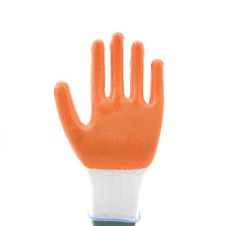 Thirteen needles of orange glue and white yarn labor gloves thumbnail