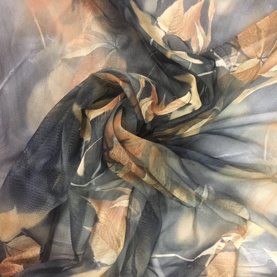 Wholesale of women's tops, swimsuits, children's wear and stage costumes made of net fabric printed four-sided elastic fabric Specification image