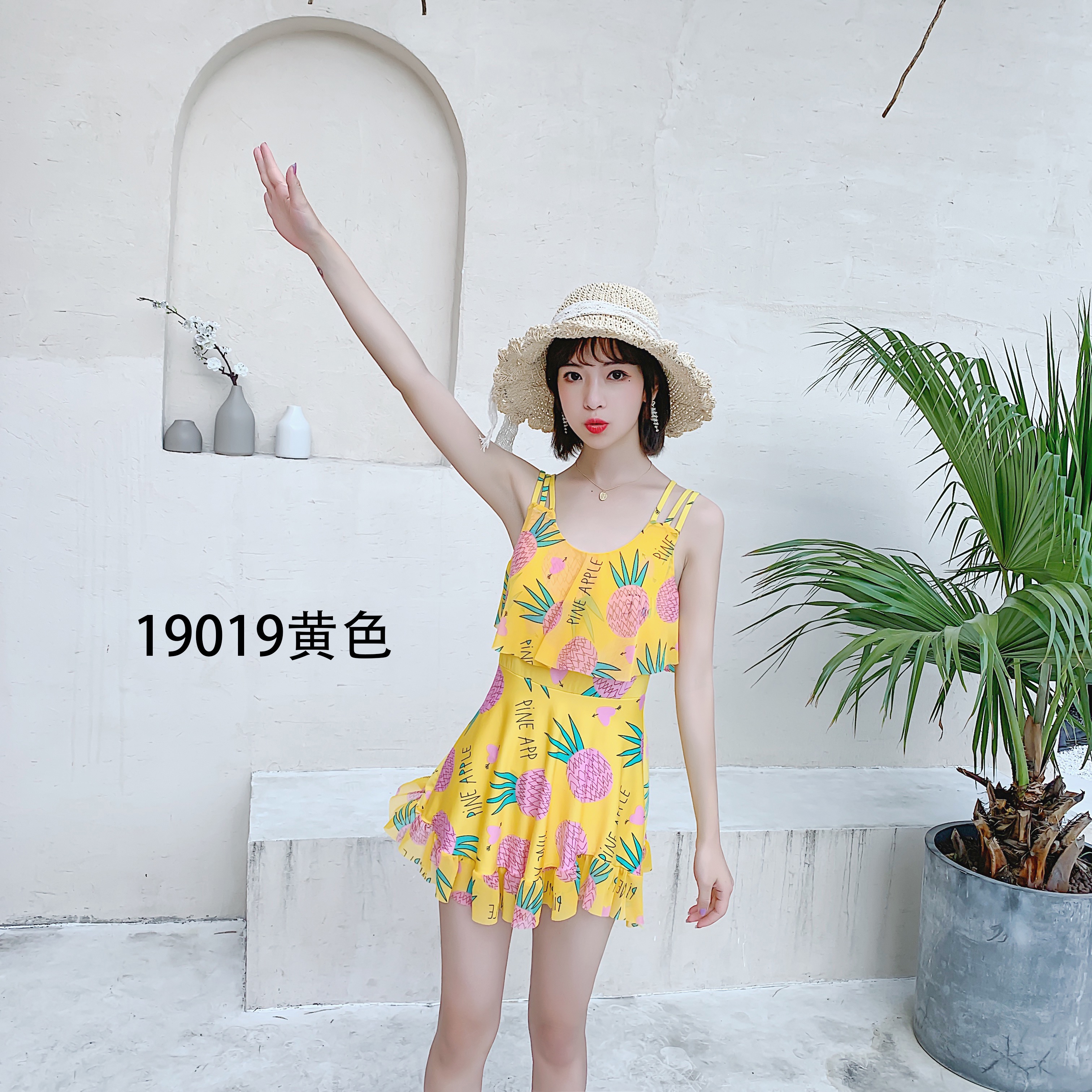 19019#最新菠萝花型燕尾服裙摆修身显瘦爆款详情图7